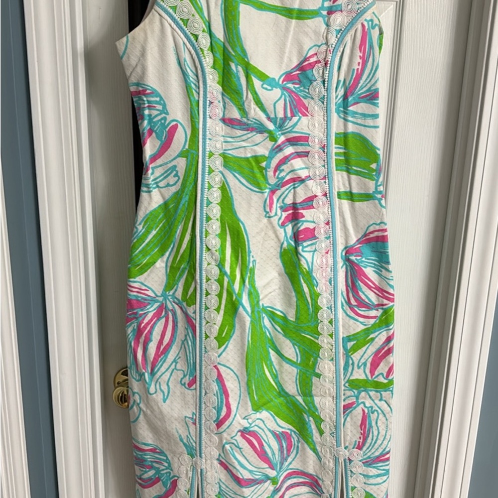 Lilly Pulitzer Green and Blue Patterned Dress